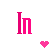 Pixelated pink text and hearts on white background in a 2x2 contact sheet layout with four distinct frames showing sequential animation changes.