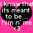 Two identical black heart-shaped icons on a bright pink background, each containing white pixelated text and small decorative elements.