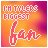 A static icon with gradient background and text elements, featuring 'IH THIS IS BIGGEST' at top and 'fan' in large script below.