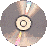 Four circular discs with reflective surfaces showing light reflections and color shifts, arranged in a on gray background