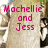 A static image with pink text reading "Machellie and Jess" on the left, "Best Friends" on the top right, and "For Life!!" on the bottom left over a blurred background.
