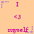 Animated icon with peach background showing repeated 'I' and '<3' text with star and dot animations.