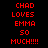 Red pixelated text on black background with white rectangular highlights shifting across lines.