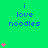 Green background with blue text 'i love noodles' and pink heart symbols in various positions