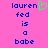 Pixelated text on pink background with blue letters and green heart symbol, two identical side-by-side