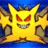 Yellow star-shaped character with red eyes and a wide grin, set against blue background on left; black with white text 'Anime IM' and 'com' on right