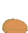 Four pixelated frames show a cartoon character emerging from a shell: closed orange shell, open shell with blue interior, full character view, and partial character peeking out.