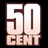A 48x48 pixel buddy icon divided into four quadrants with text and stylized graphics, featuring "50 CENT" in the top-left, a red graffiti-style logo in the top-right, and "G Unit Soldier" on a dark red background in the bottom-left.