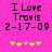 Pixelated text on bright pink background with yellow and orange flower icons, showing two identical frames where the third flower icon shifts position.