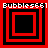 Four red and black square frames with nested borders, each containing 'Bubbles661' text at top or bottom.