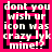 four identical pixelated images with black backgrounds, white text reading "dont you wish ur icon was crazy lyk mine!?", and pink square outlines