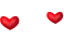 Animated contact sheet of red heart icons with varying sizes and arrow piercings on a gray background.