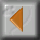 Two side-by-side pixelated frames show a brown triangular shape with a lighter border against a gray background, each with a white highlight in the top-left corner.