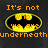 Pixelated orange text and yellow Batman logo on dark background with two distinct text arrangements.