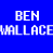 A 3x3 contact sheet of a basketball-themed animated buddy icon featuring Ben Wallace, with blue text overlays and multiple action shots of the player in uniform.
