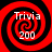 Four identical red and black spiral patterns with white text reading "Trivia" above "200" on each.