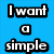 Blue background with black-outlined white text arranged in a , displaying phrases like "I want a simple im feeling" and "explanation inside for what"