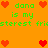Pixelated orange background with green text reading "dana is my sterest friesterest fri" and red heart icons in various positions.