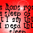 Red background with repeated black text reading 'Kods pos Sleep of I am thtt I need tht' in a pattern, showing pixelated animation changes