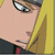 Anime-style character with blonde hair and gray headband, showing subtle facial expression changes across four