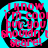 Four identical circular icons arranged in a , each with a cyan spiral background and pink text reading "I KNOW I'M COOL BUT YOU SHOULDN'T STARE!"