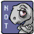 A 4x3 contact sheet of a pixelated animated icon featuring a gray dinosaur-like creature with pink eyes against a purple background, displaying sequential text and facial expressions across sampled frames.