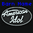 Blue text 'Born Name' above a pixelated oval logo with 'Frank' and 'Adol' text, next to a grayscale pixelated group scene of three figures at a table.