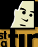Animated icon shows a stylized face with black eyes and mouth on light beige background, partially obscured by torn yellow shapes against black backdrop.