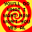 Four identical display a red and yellow spiral background with black pixelated text reading "YOU'LL DO WHAT I WANT HOW WON'T YOU YES AL"
