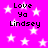 Bright pink background with white stars and black text reading "Love Ya Lindsey" in four identical sections.