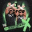 Animated icon shows two figures in black shirts with green star-shaped props, text changes across frames from 'I words' to 'have for it' to 'two you'.
