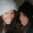 Two people in winter hats appear in a pixelated image with text 'ha.' and 'bffe' on black and gray backgrounds.