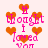 Pixelated pink text 'I thought I loved you' surrounded by orange hearts on a white background, with visible pixelation and color bleeding.