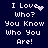 Pixelated text on dark blue background with animated heart and sparkle effects replacing punctuation.
