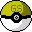 Pixelated circular icon with green top, white bottom, black band; 'GS' text on green section; small plus sign appears in different positions across frames.