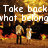 Animated scene with two figures holding hands against a fiery background, text overlays change across frames.