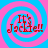 Four identical display red text 'It's Jackie!!' over a blue and pink spiral background with no visible animation changes