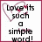 Two side-by-side with pink borders show pixelated text and heart outlines; left reads "Love its such a simple word!" and right reads "but I Love Love it!!"