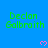 Green text 'Declan Galbraith' repeated across blue background with pink pixel hearts, one gray rectangle partially visible at bottom-right.