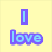 A four- with yellow background displays text and a photo: 'I love' top-left, 'How this' top-right, 'Turned out!' bottom-left, and a photo of two people embracing bottom-right