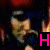 six pixelated character images with overlaid colored letters spelling 'HAYLEY' against varied backgrounds