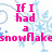 Pixelated pink text on a white background with blue snowflake patterns, reading "If I had a snowflake for everytime I thought of you we would never have school again".