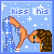 Pixelated animation of two figures kissing under a blue starry background with 'kiss this' text.