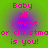 Green background with four identical purple circular gradients containing pink text reading "Baby all i want or christmaor is you!" in pixelated font.