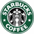 Green circular Starbucks Coffee logo with a black-and-white siren in the center, displayed as three identical copies arranged in a