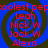 Blue background with dark brown spiral pattern overlaid by red text listing names 'Leah', 'Nick W', 'Jack W', 'Alexis' and repeated 'soolest pep'