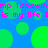 Blue background with green circles and pink text repeating 'mp Topawinmp Topawin is my life Is my life I' in pixelated font.