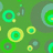 Pixelated green and blue background with circular patterns, text elements "STALKERR", "BFF X", and "INFINITY" in cyan block letters.