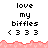 Pixelated text reads 'love my biffles <3 3 3' above a pink wave pattern, with the rightmost section missing in later frames.