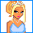 A pixelated animated contact sheet showing two frames: a blonde cartoon princess in blue dress with tiara on left, and pink heart with "I LOVE JESUS" text on right.